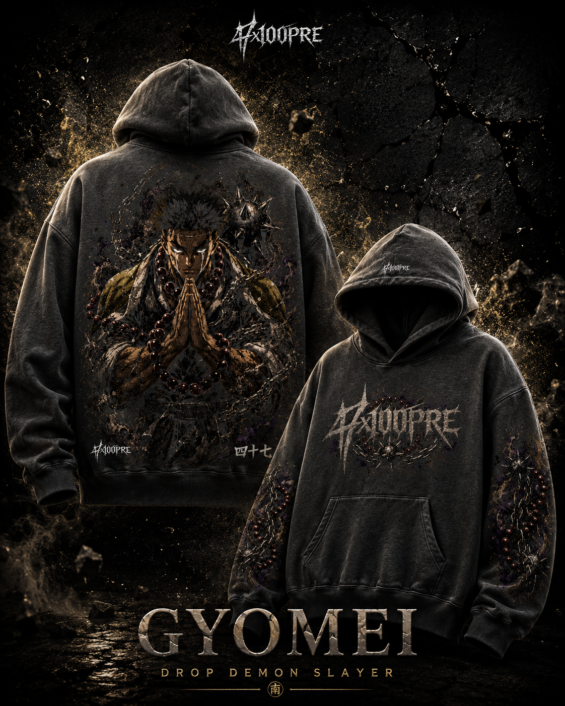 HOODIE GYOMEI · DEMON SLAYER 47X