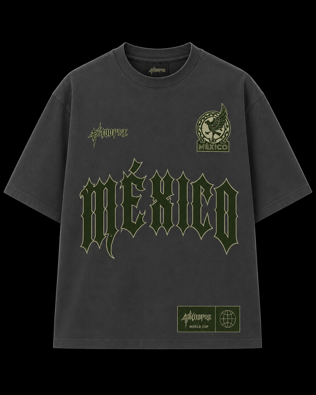 TRIPACK MUNDIAL · 3 OVERS MÉXICO (BLACK + VERDE + WHITE)