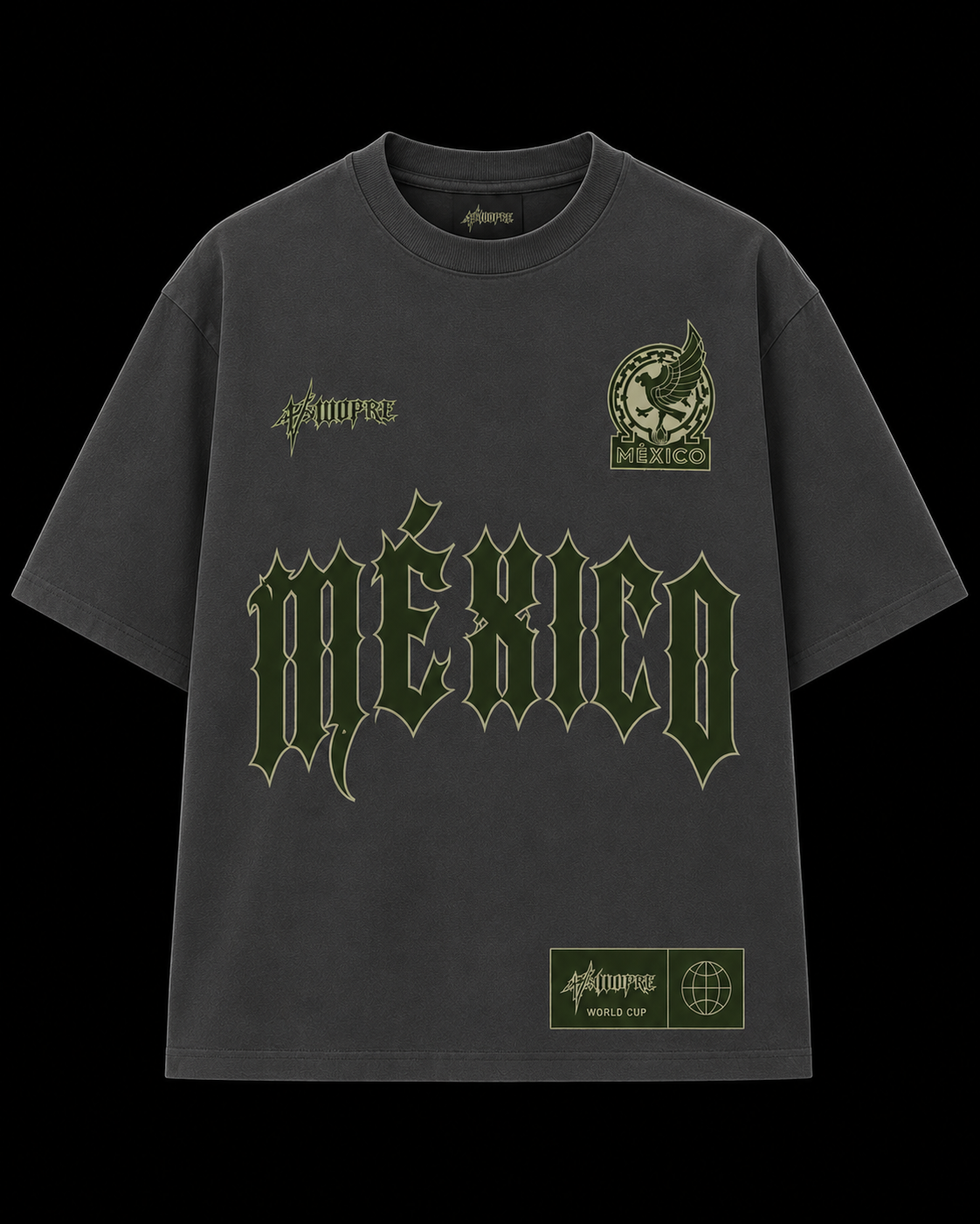 TRIPACK MUNDIAL · 3 OVERS MÉXICO (BLACK + VERDE + WHITE)