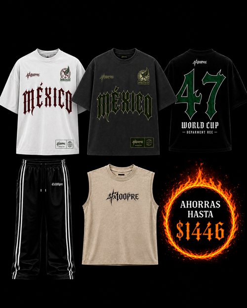 OUTFIT MX 47X COMPLETO · 5 PIEZAS (3 OVERS + BAGGY + TANK)