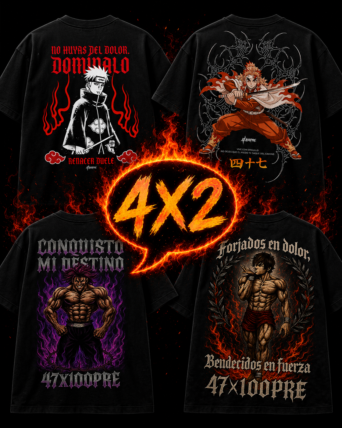 PACK 4X2 OVERS · LLEVA 4 PAGA 2 · $1,199